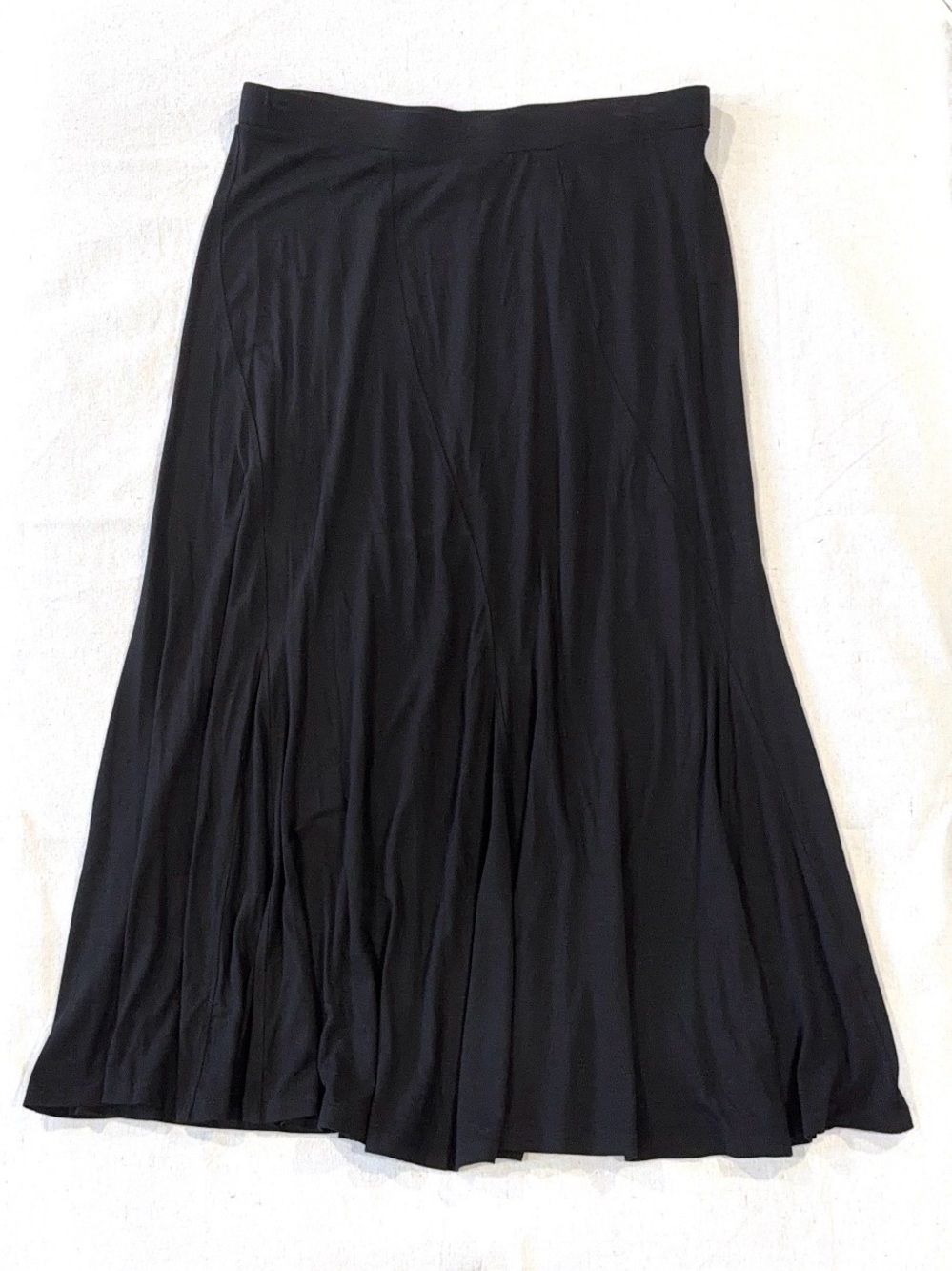 Classic Black A-Line Maxi Skirt